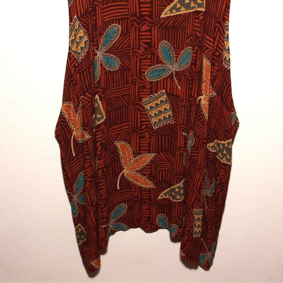 Vintage F.B. Fogg Boho Floral Abstract Caftan Size OS OOAK - Picture 5 of 9